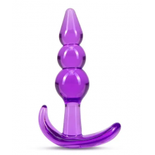 Blush - Анальный плаг B YOURS TRIPLE BEAD ANAL PLUG PURPLE (T331511)