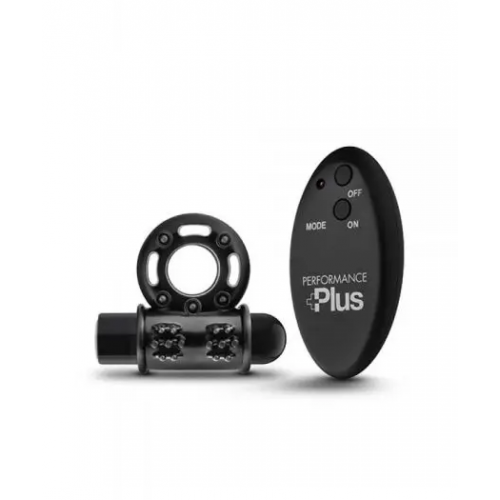 Blush - Эрекционное кольцо с вибрацией и пультом PERFORMANCE PLUS THUNDER BLACK (T330686)