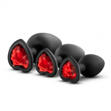 Blush - Набор анальных пробок LUXE BLING PLUGS TRAINING KIT RED GEMS (T330853)