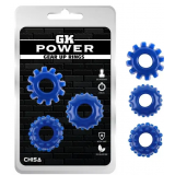 Chisa - Набор колец GK Power Cock Rings 3 шт Set-Blue (CH95719)
