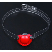 DS Fetish - Кляп-соска Silicone Strap, Red (F61255)