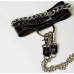 DS Fetish - Набор ошейник+наручники Silver With Chain (F61267)