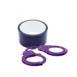 Dream toys - Набор BONDX METAL CUFFS AND RIBBON, PURPLE (DT21002)