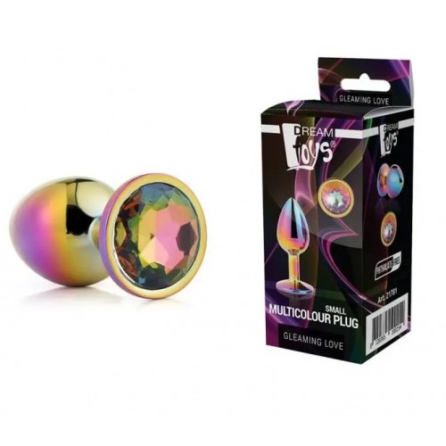 Dream toys - Радужная анальная пробка GLEAMING LOVE MULTICOLOUR PLUG LARGE (DT21783)