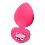 Loveshop - Анальная пробка Pink Silicone Heart Light Pink,M (820164)
