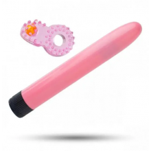 Loveshop - Набор Sex Toys Классический Вибромассажер + Эрекционное Кольцо, Pink (810268)
