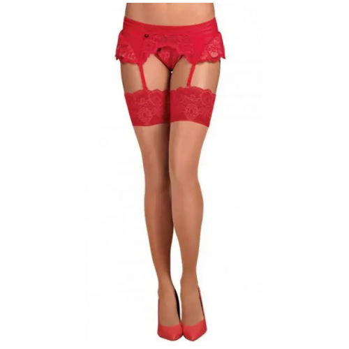 Obsessive - Чулки красные Obsessive 853-STO-3 stockings red L/XL (410067)