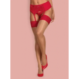Obsessive - Чулки Obsessive Jolierose stockings red L/XL (410145)