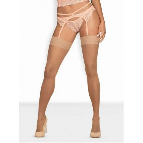 Obsessive - Чулки телесные Obsessive S800 stockings nude L/XL (410744)