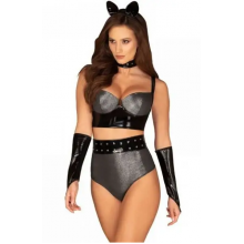 Obsessive - Костюм кошки Obsessive Silveria set S/M (410832)
