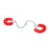 Roomfun - Наручники Metal Handcuff With a Long Chain , Red (810290)