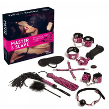 Tease and Please - Набор БДСМ 10 предметов Master Slave, Pink Leopard - F61276